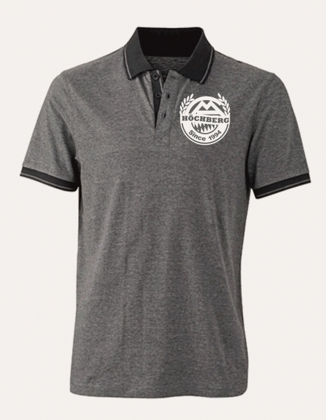 Höchberg 94 Fan Poloshirt, grau,  inkl. Druck